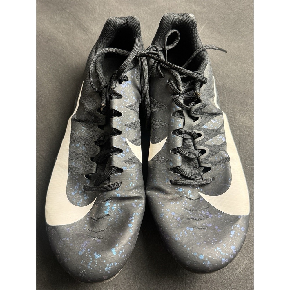 Nike Zoom Rival S 9 Track Spikes Black Blue Galaxy Print 907564-003 Size 12